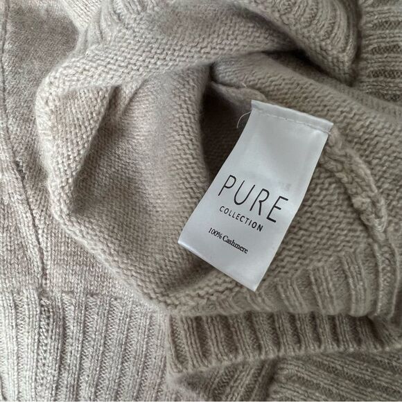 Pure Collection 100% Cashmere Turtleneck Sweater - Fair Isle (Sz 14/16) - Picture 10 of 12